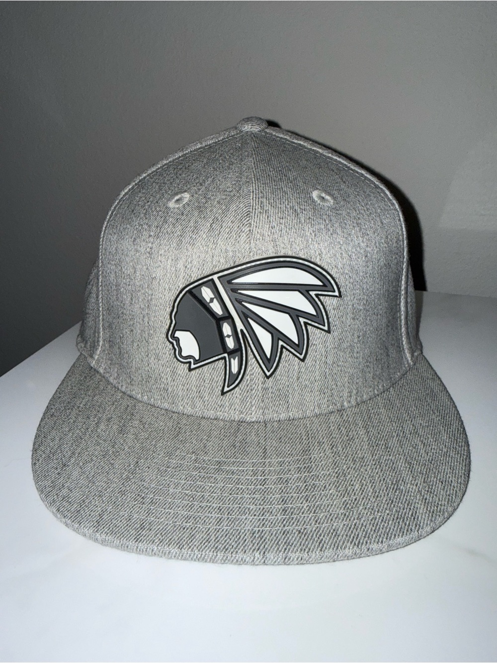Men's Grey Flat-Brim Chief Hat